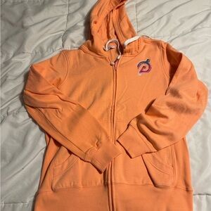 Orange Zip-Up Hoodie